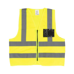 Value Lime Reflective Vest with Zip & ID pocket_Front